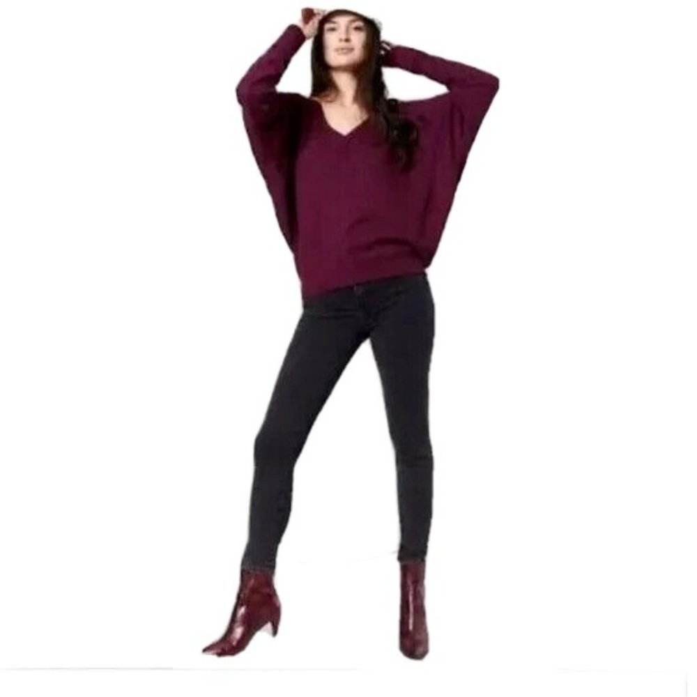 FREE PEOPLE Medium Santa Clara Thermal Top Mulberry NWT $78 MSRP